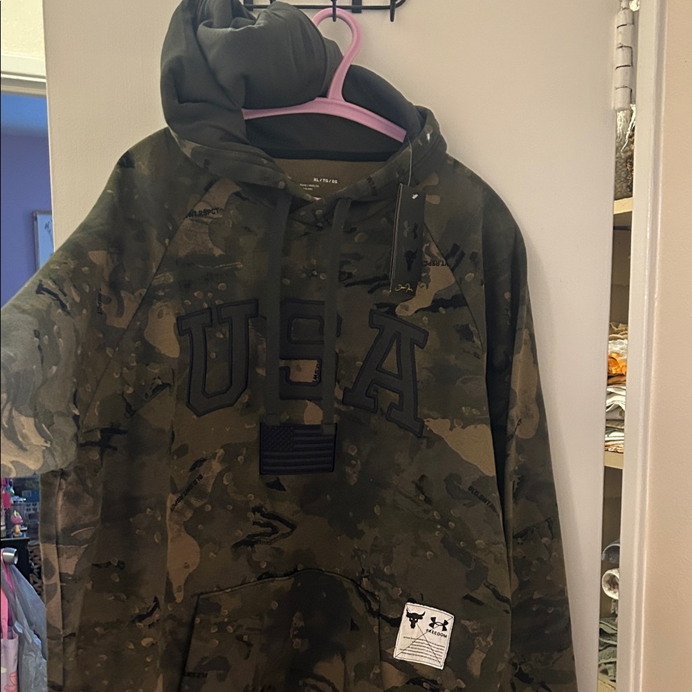 Under Armour Green Camo USA Hoodie